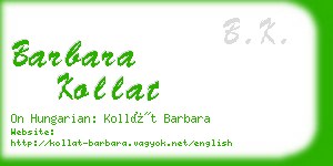 barbara kollat business card